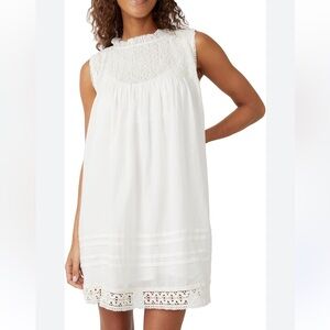 Free People White Lace Mini Dress